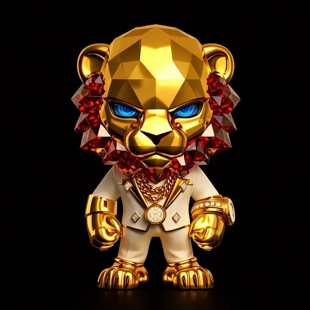 Gold Ruby Lion