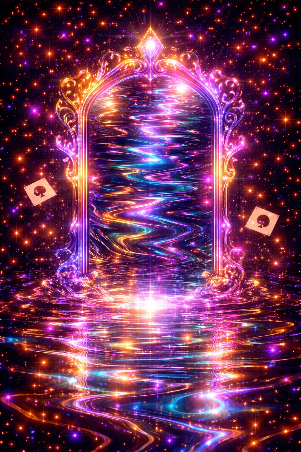 Liquid Neon Mirror