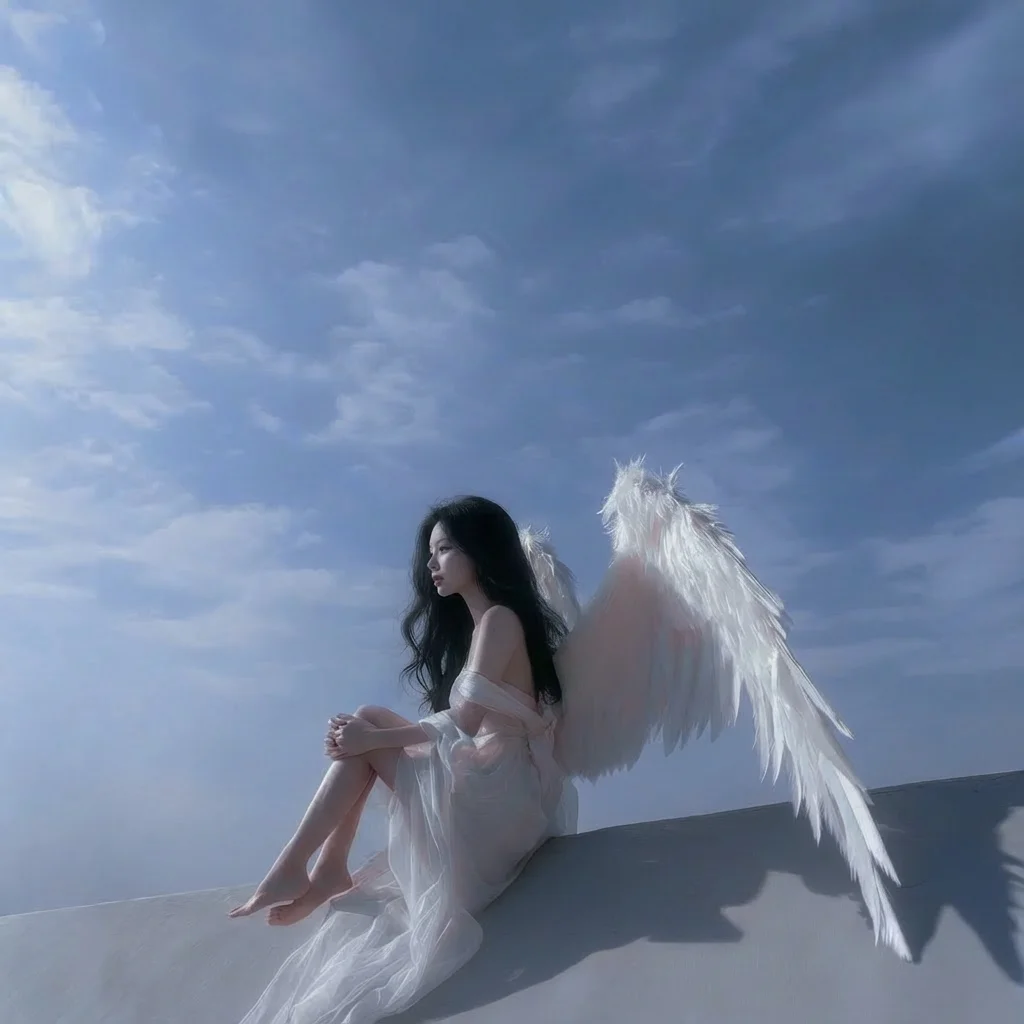 an angel in the sky