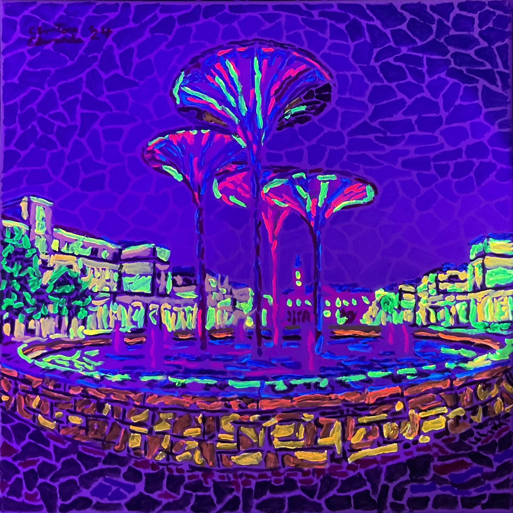 Frog Fountain (black light)