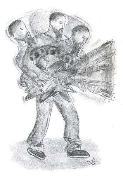 GUITARIST IN MOTION