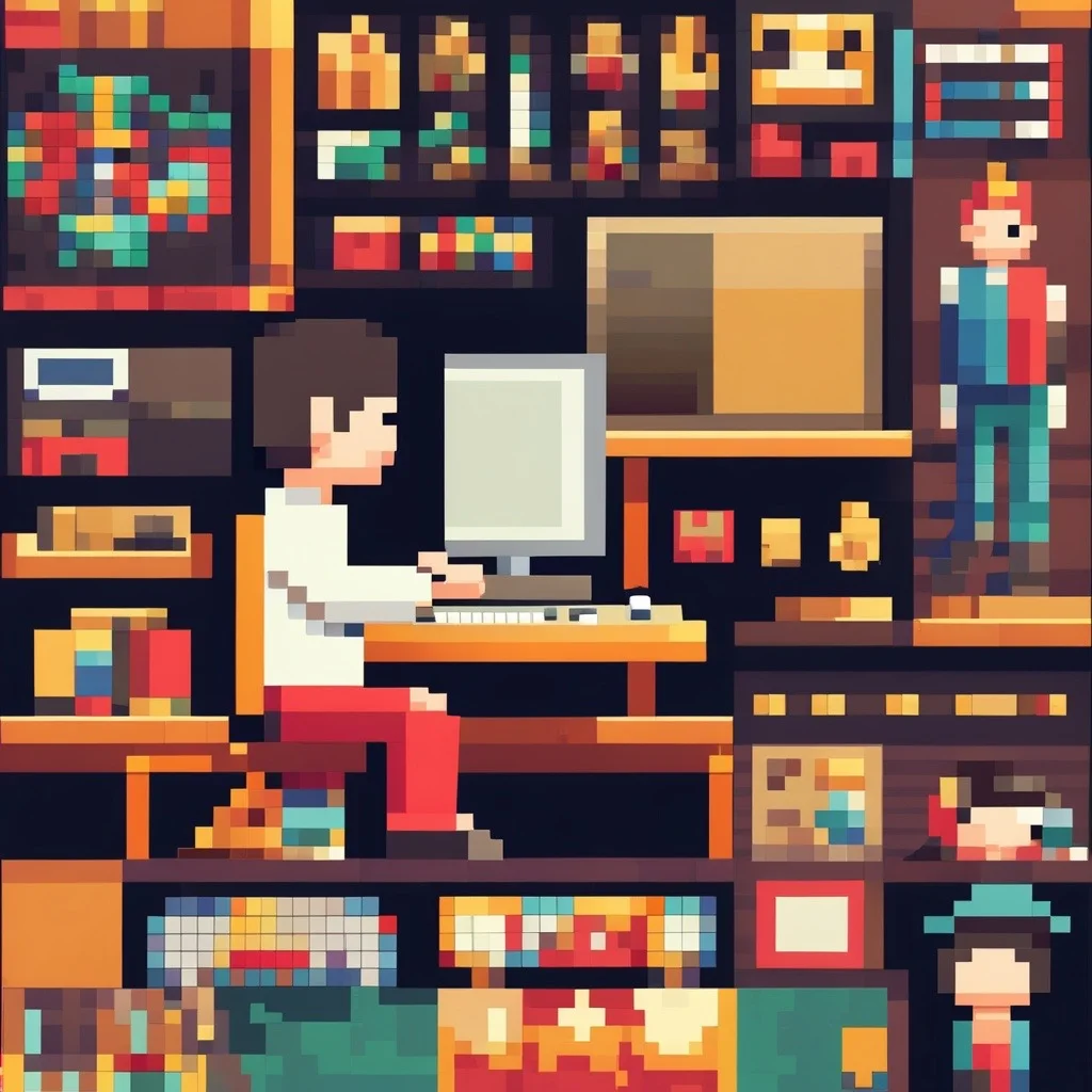 Pixelated Realms: The Digital World