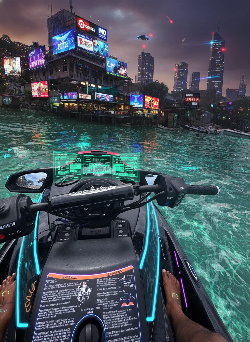 Neon Dreams: Jet Ski Odyssey