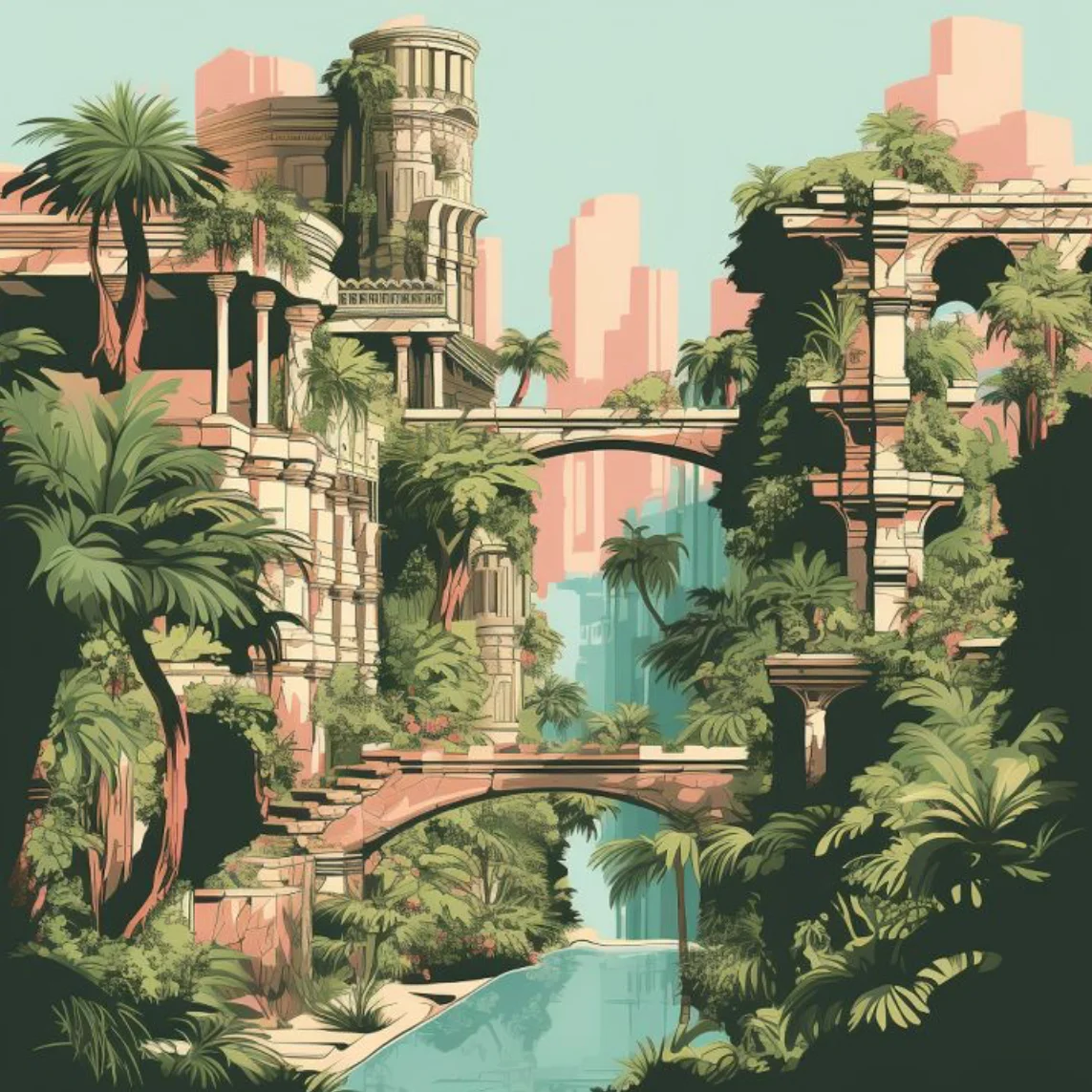 Hanging gardens of Babylon