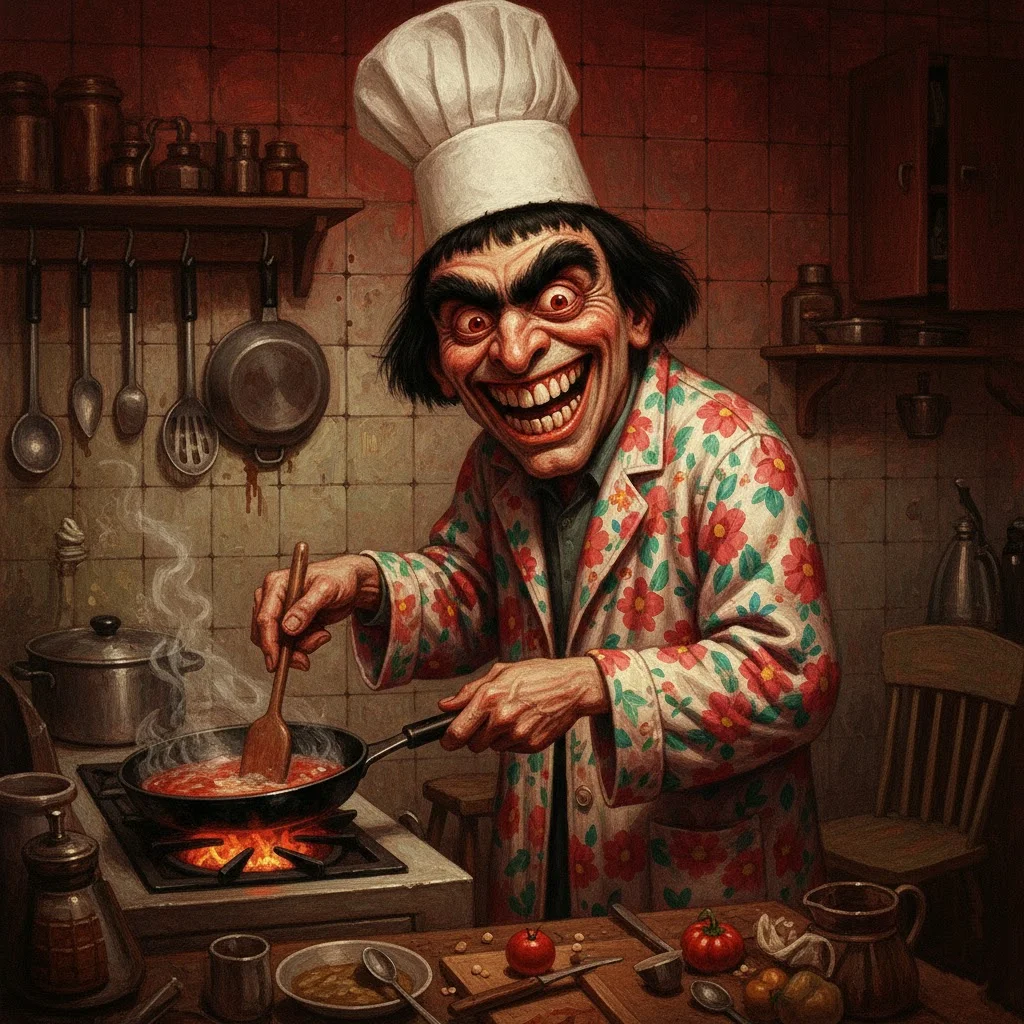 The man of my nightmares is cooking😁