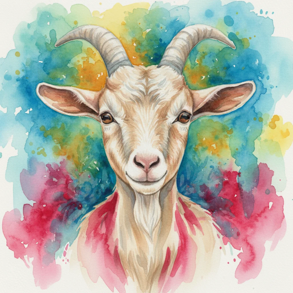 Watercolor Goat #27