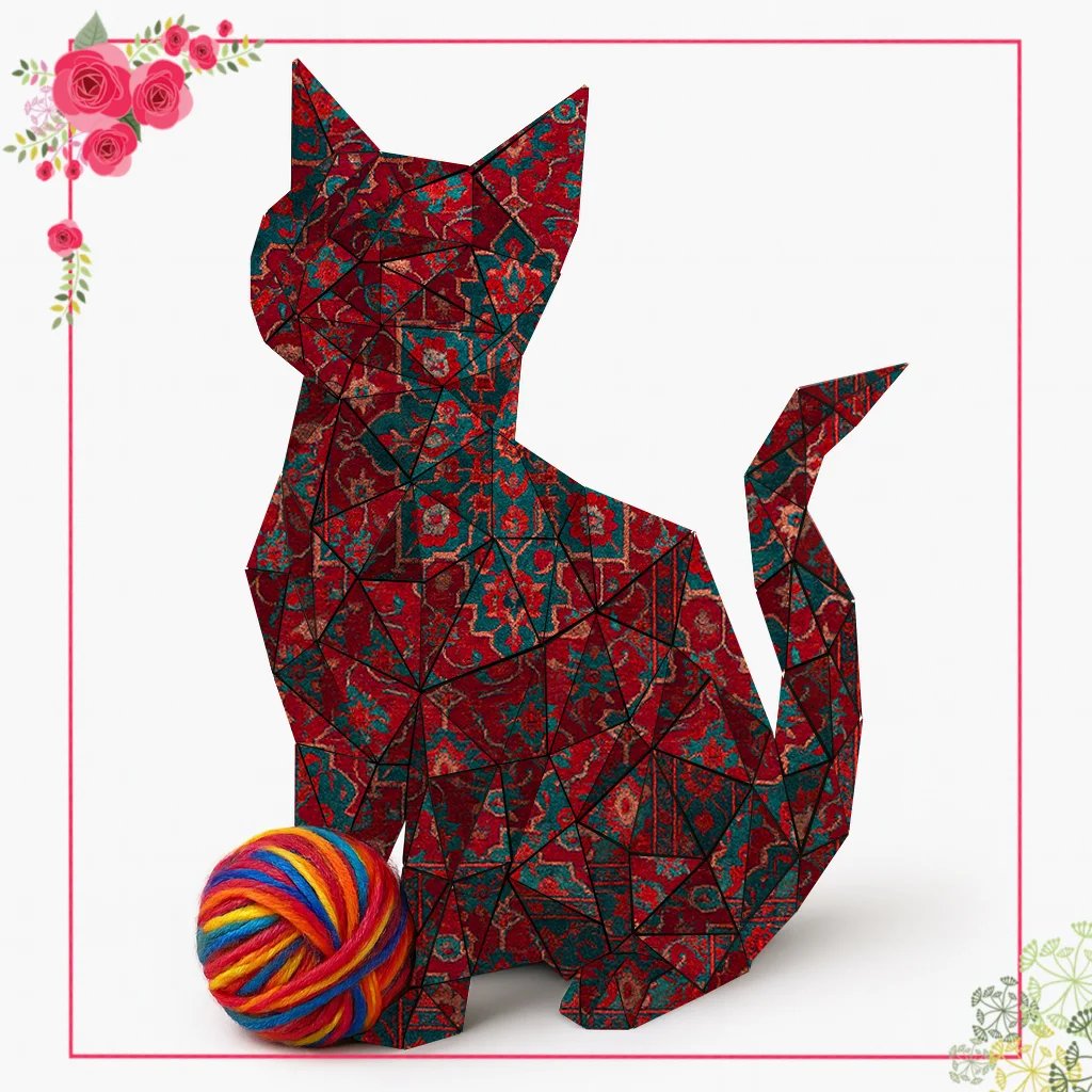 Patterned Persian Cat 