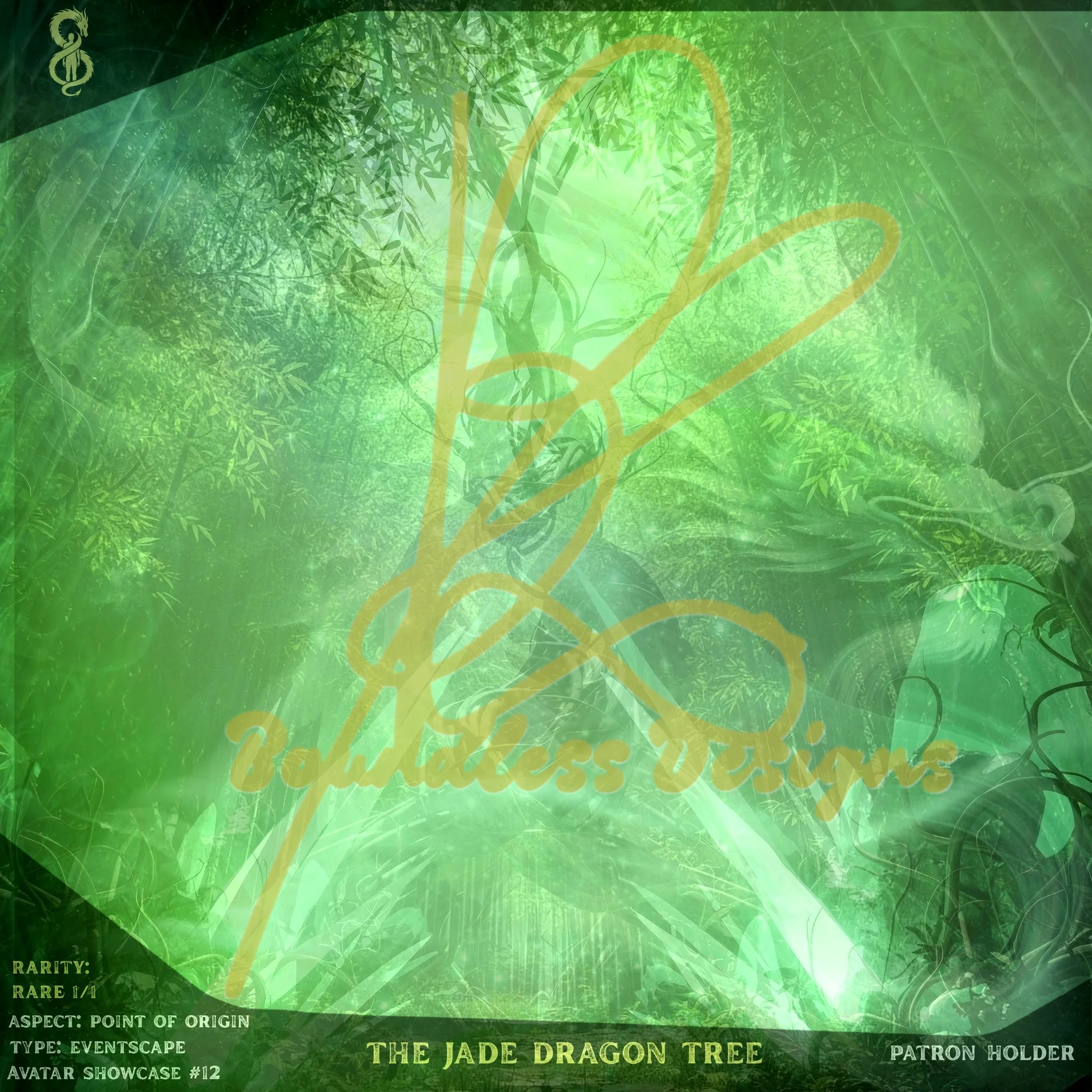 AVATAR SHOWCASE #12 THE JADE DRAGON TREE 1/1 SIGNED (WITH UNLOCKABLE CONTENT NO SIGNATURE VARIANT)