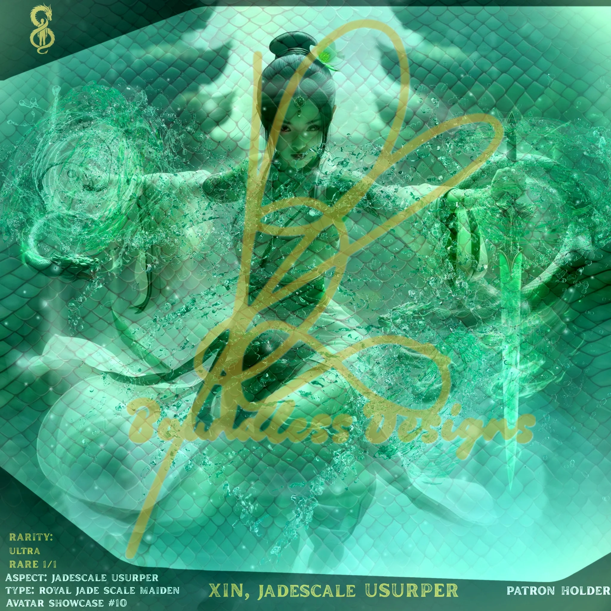 AVATAR SHOWCASE #10 XIN, JADE SCALE USURPER 1/1 SIGNED (WITH UNLOCKABLE CONTENT NO SIGNATURE VARIANT)