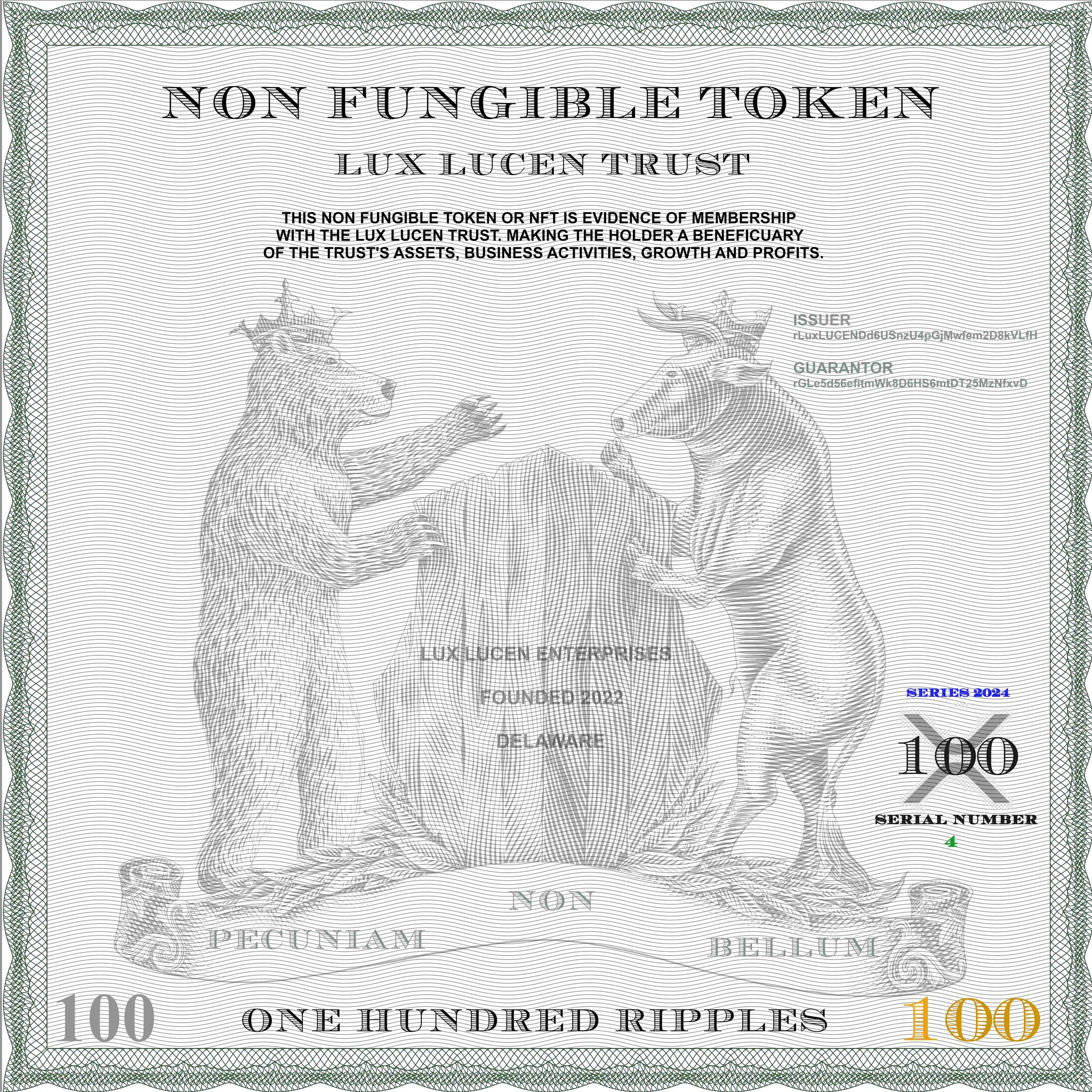 Lux Lucen 100 XRP NFT #4