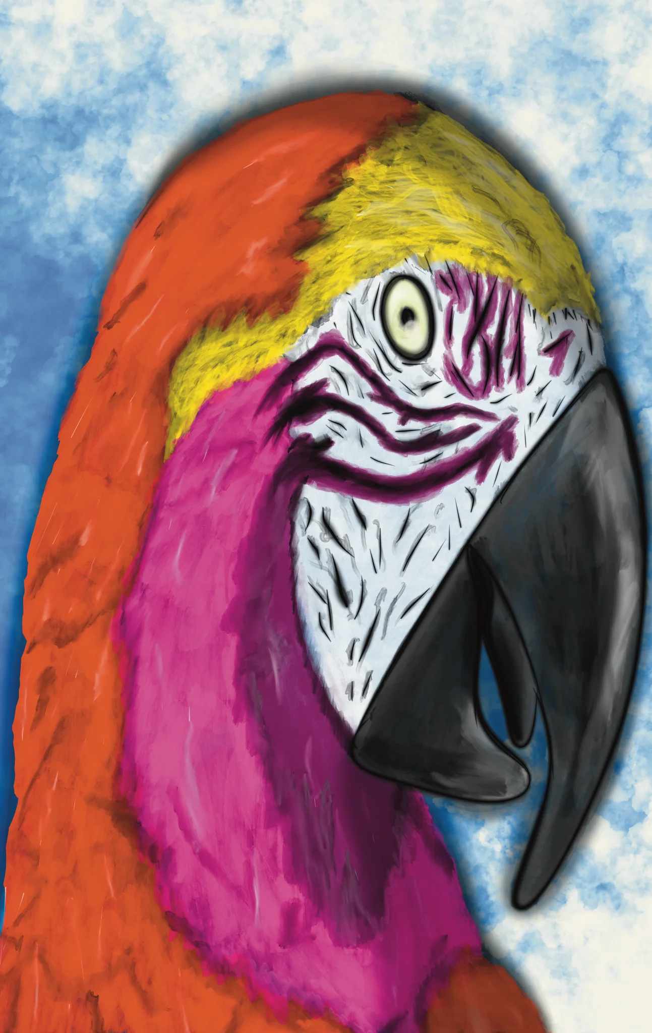 Tricky's Creature Carnival Watercolor "Perky Parrot"