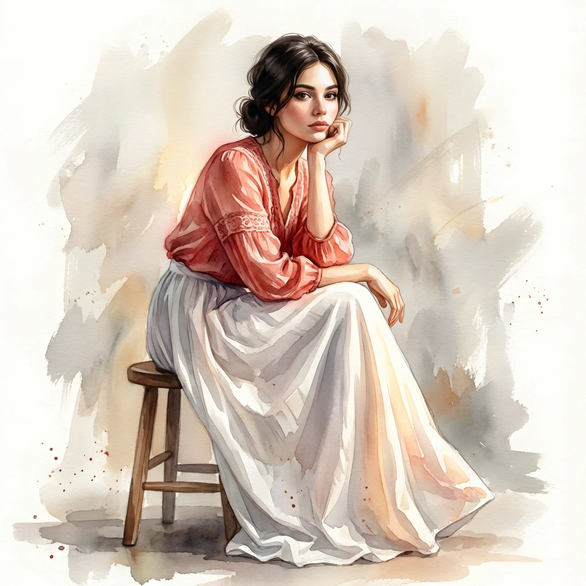 Contemplation in Crimson