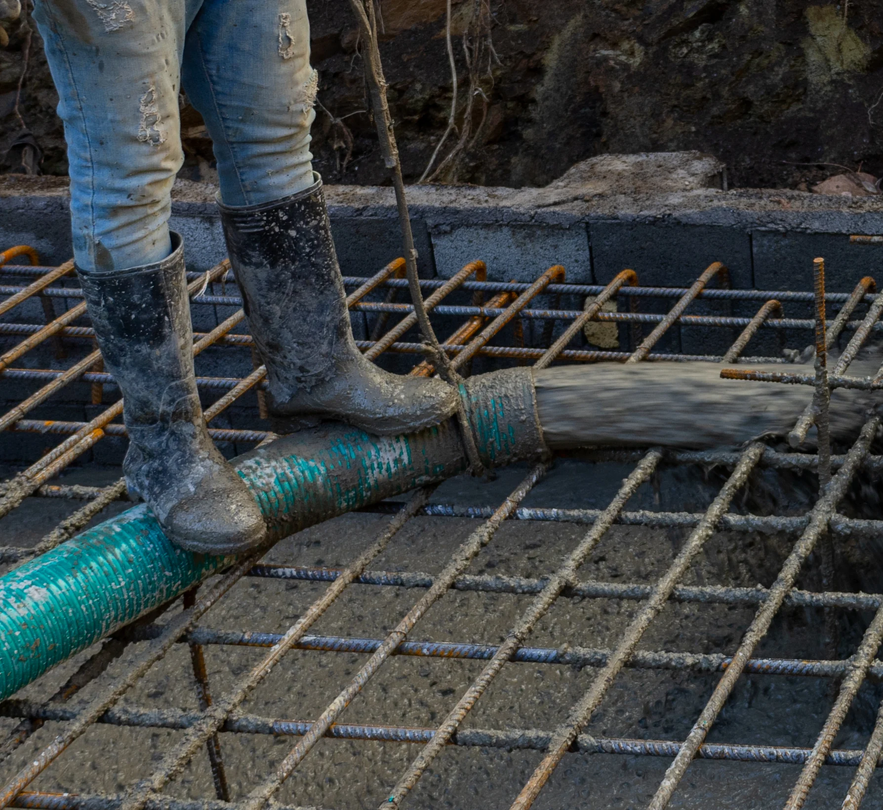 Concrete Woven Into Steel