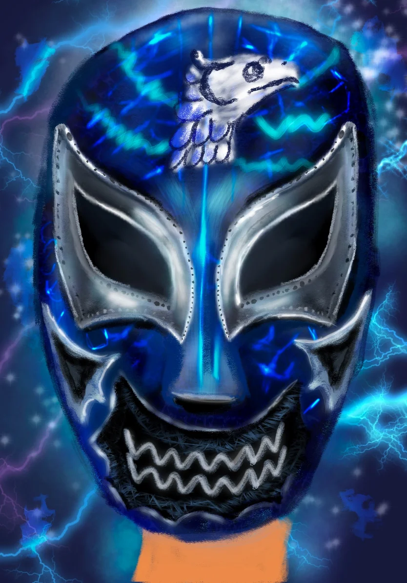 Blue Demon Mask-Abhro Deep