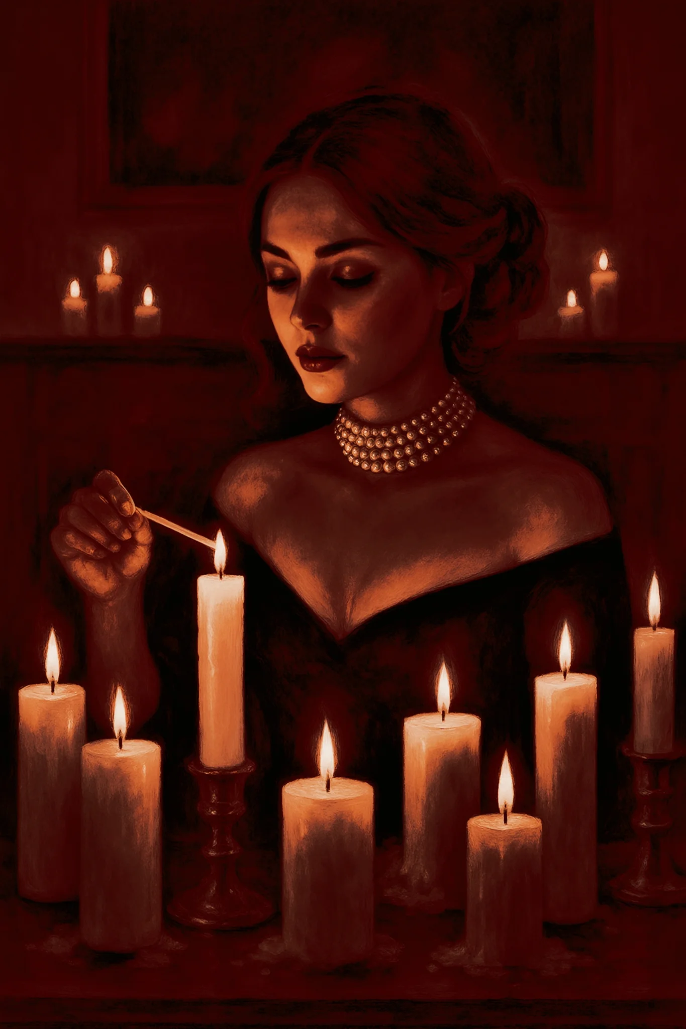Lighted candles 